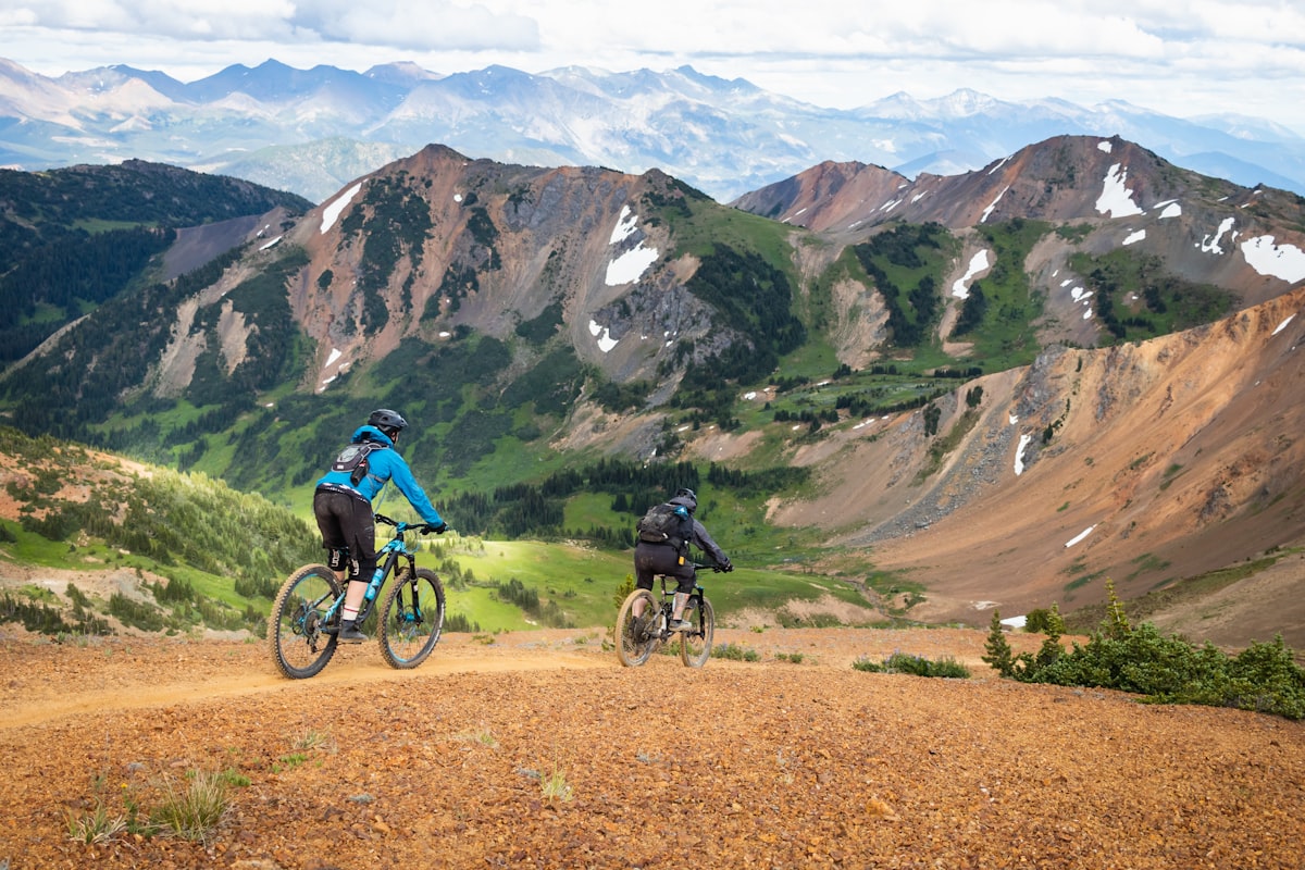Mountain biker on singletrack trail